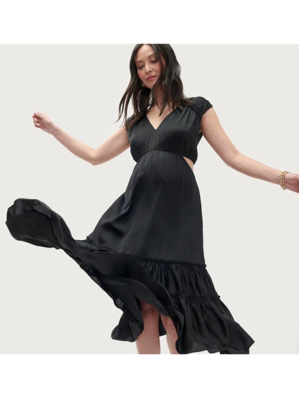 NWT HATCH THE ESME midi formal DRESS cut out black SZ3 bust40